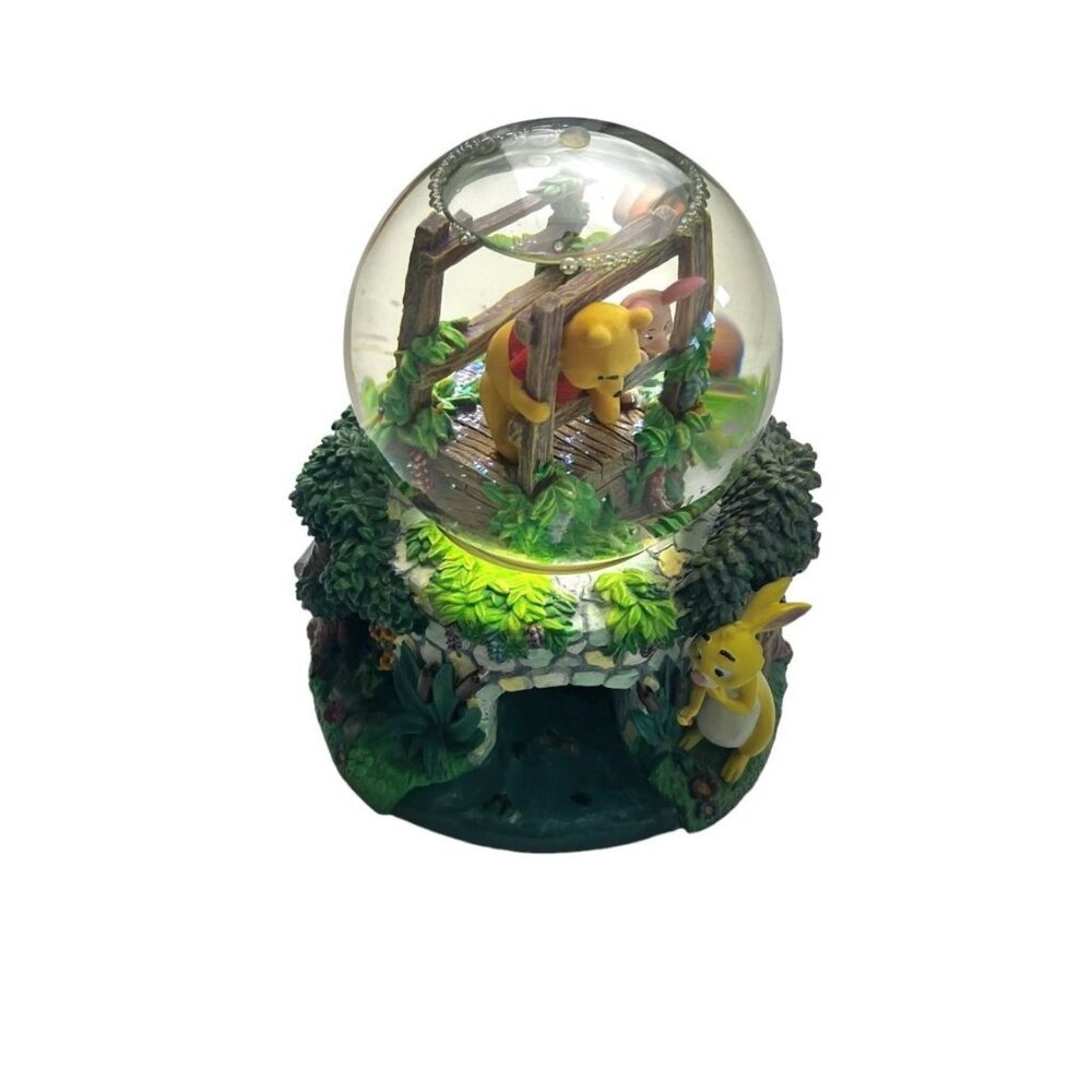 Retired Disney Winnie the Pooh "Playing Poohsticks" Snowglobe